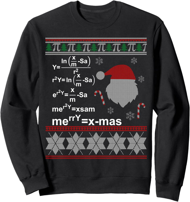 Hässlicher Weihnachtspulli Nerd Mathe Merry Christmas Formel Sweatshirt