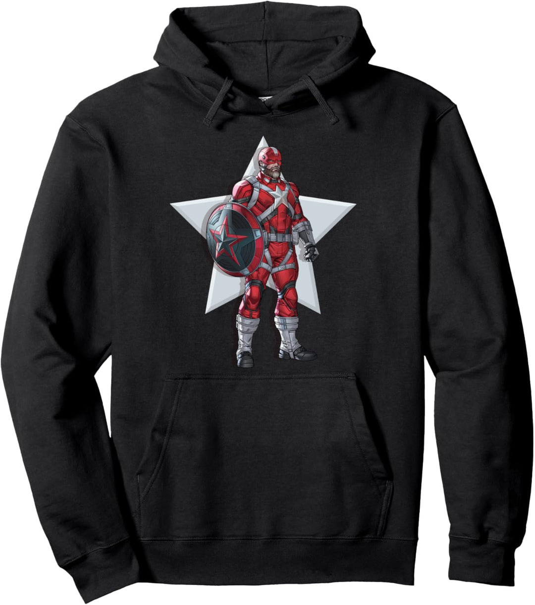 Marvel Black Widow Red Guardian Standing Star Pullover Hoodie