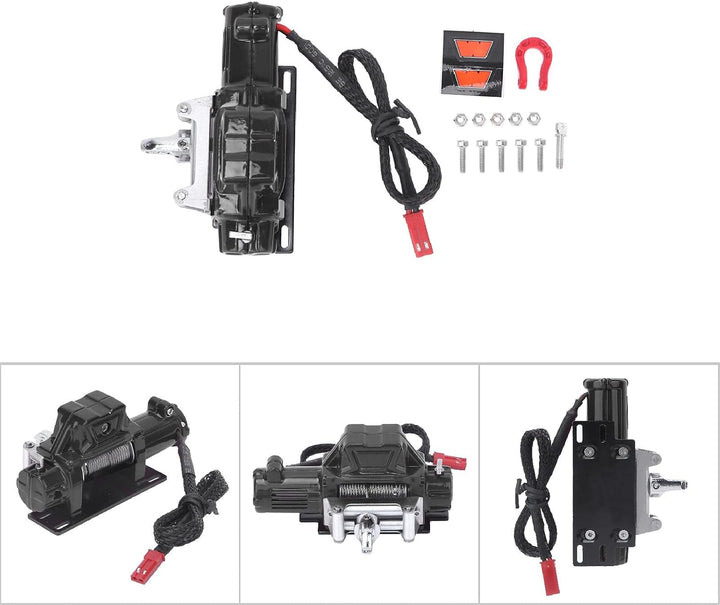 Pwshymi RC Auto Seilwinde Automatik 1/10, Höhe 32mm Seilwinde Automatik RC Metall für RC Axial SCX10