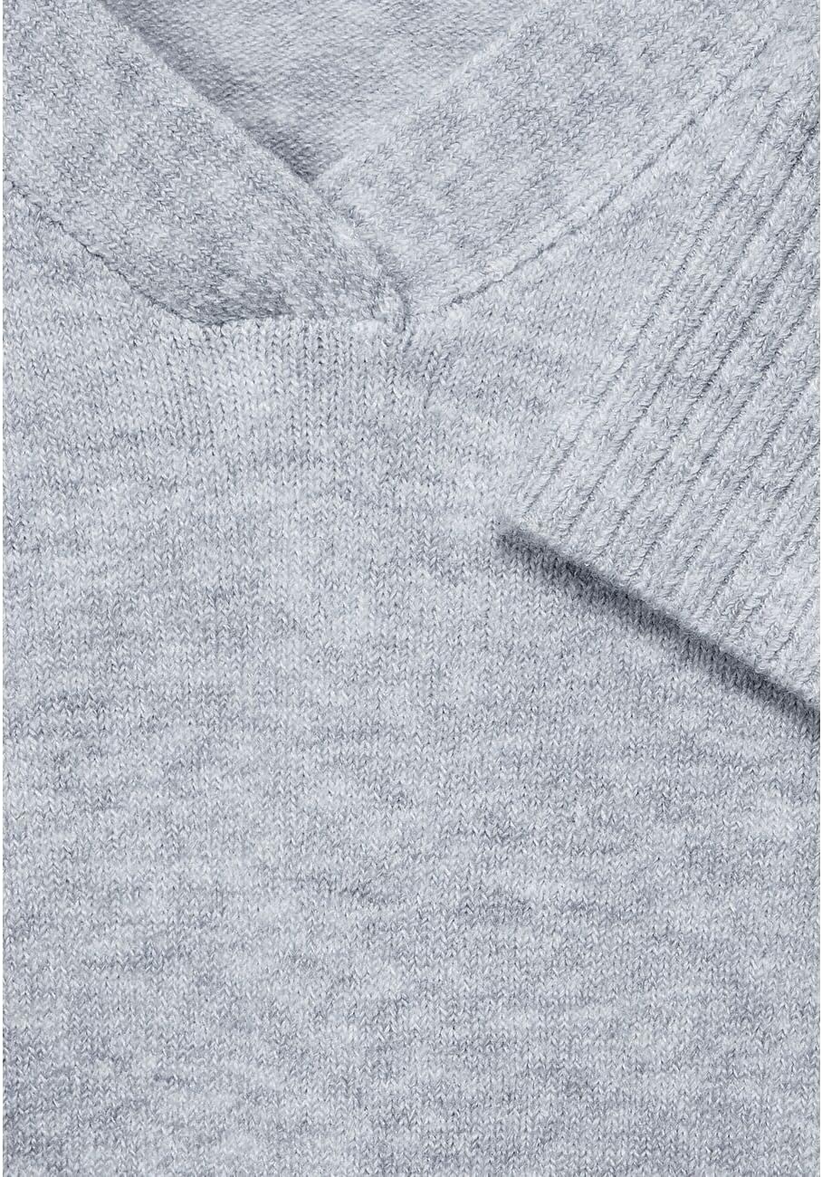 Street One Damen Strickpullover 34 Chain Grey Melange, 34 Chain Grey Melange