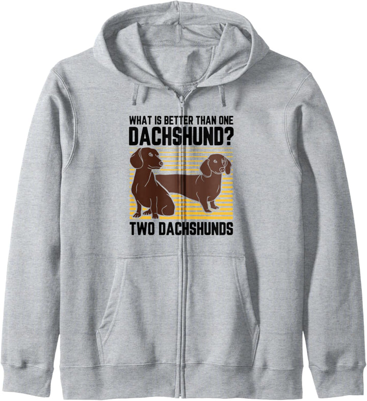 Was ist besser als ein Dackel? Zwei Dackelbesitzer Kapuzenjacke