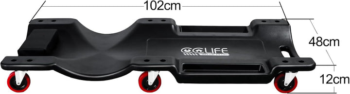 CCLIFE Rollbrett KFZ Werkstatt Rollliege 102 * 48 * 12cm Montagerollbrett Werkstattliege, Tragkraft