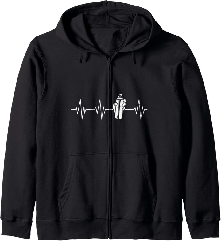 Sprühdose Spraydose Herzschlag Sprayer Graffiti Geschenk Kapuzenjacke
