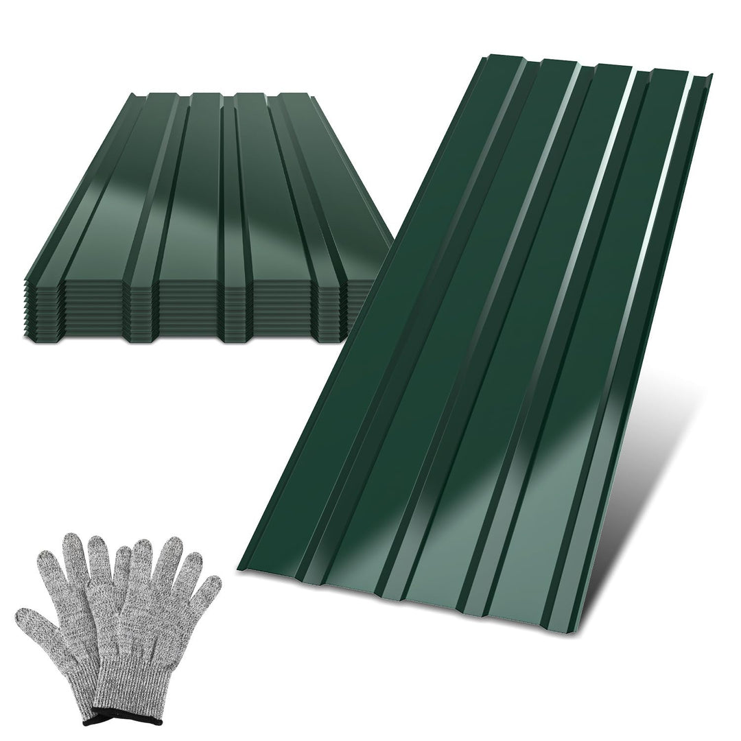 Profilblech, 12 Stück Trapezblech, Blech Dachplatten Verzinkt, Dachplatten Wellblechplatten 129cm x