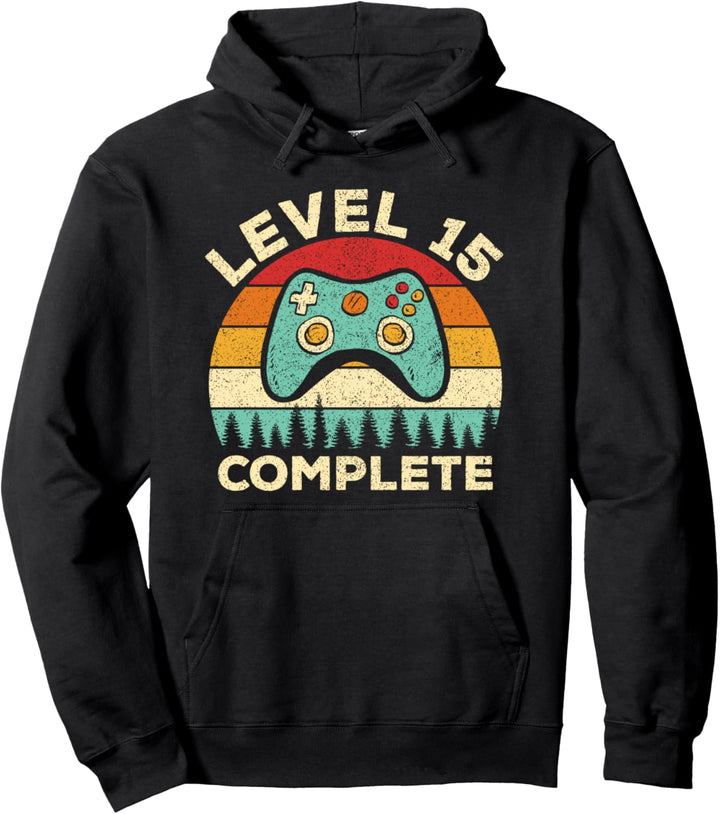 15. Geburtstag Level 15 Gamer 15 Jahre altes Geschenk Pullover Hoodie