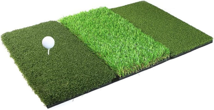 LL-Golf ® Golf 3 in 1 Abschlagmatte 60x30 cm/Übungsmatte mit Rough und Fairway Schlagflächen/Range M