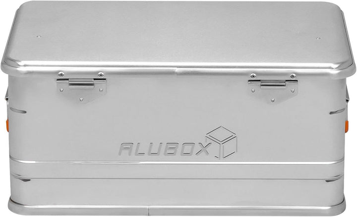 Alubox® Aluminiumbox 47 Liter Alukiste mit Deckel, extra stabiles 1 mm Aluminiumblech, Aussenmasse (
