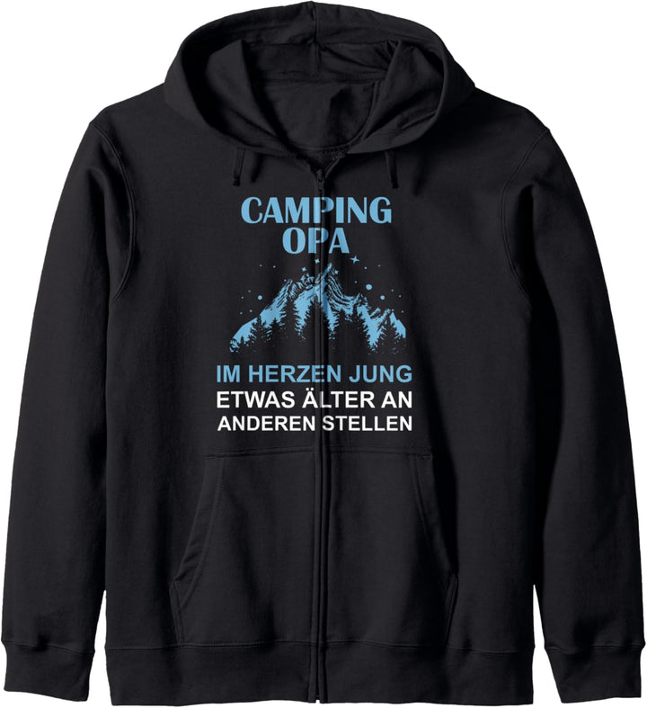 Lustiger Spruch Herren Camping Opa Kapuzenjacke