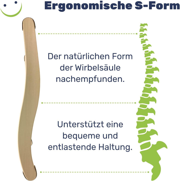 Gravidus ergonomische S-Form Sauna Rückenlehne - Ideal für entspannendes Saunaerlebnis - Sauna und I