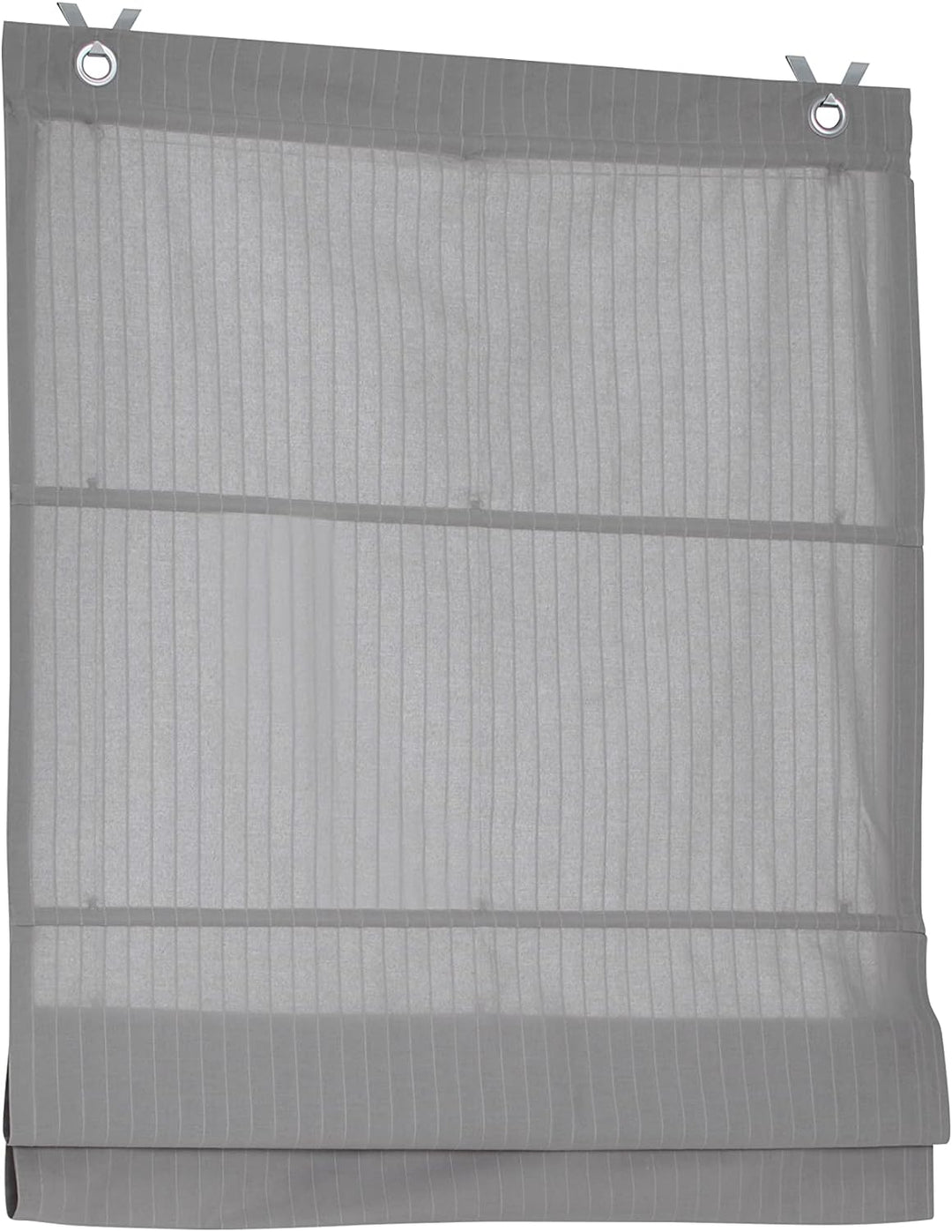 Raffrollo Ösenrollo Verlock gestreift Blickdicht grau Breite 120 x Höhe 140 cm 120 x 140 cm Grau, 12