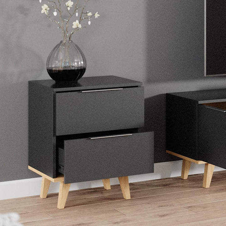 Vicco Sideboard Neptune, Anthrazit/Buche, 46 x 61 cm Klein, Klein