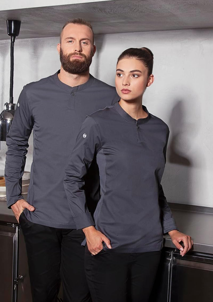 Karlowsky Herren Langarm Arbeitsshirt Performance 60% Baumwolle, 40% Polyester, Anthrazit