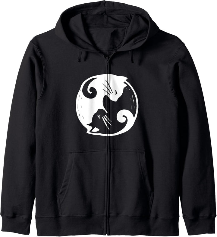 Yin Und Yang Zeichen Symbol Katze Kater Geschenk Kapuzenjacke
