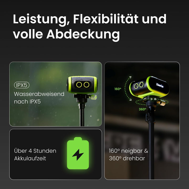XbotGo Falcon 4K AI Sport Kamera mit Auto Tracking – Fussball & Basketball für Teams, Action Cam mit