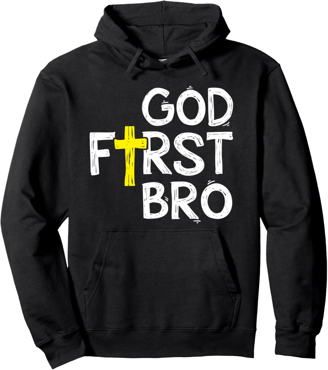 Gott zuerst Bro - Jesus Glaube Christliches Geschenk Pullover Hoodie