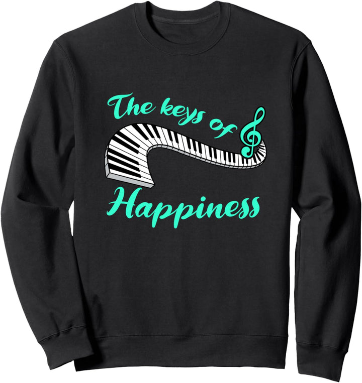 Klavier Musiklehrer Pianist Glück Sweatshirt