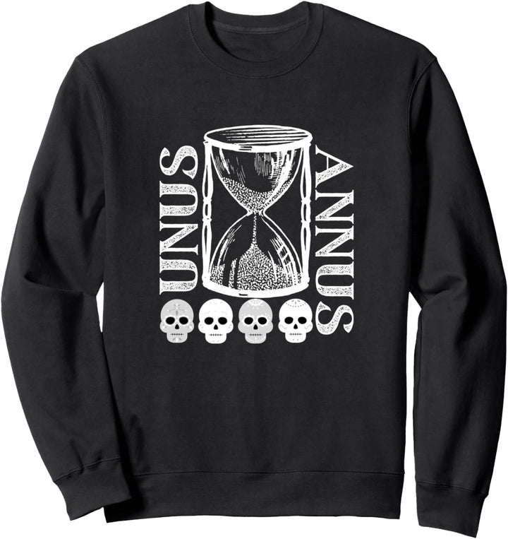 Unus Annus shirt verfügt über Sanduhr und Schädel Sweatshirt
