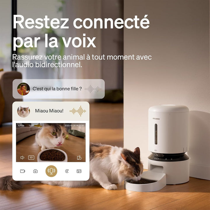 PETLIBRO 5L Futterautomat Katze mit 1080P Video - 5G WiFi Futterspender Hund mit APP & Nachtsicht, S