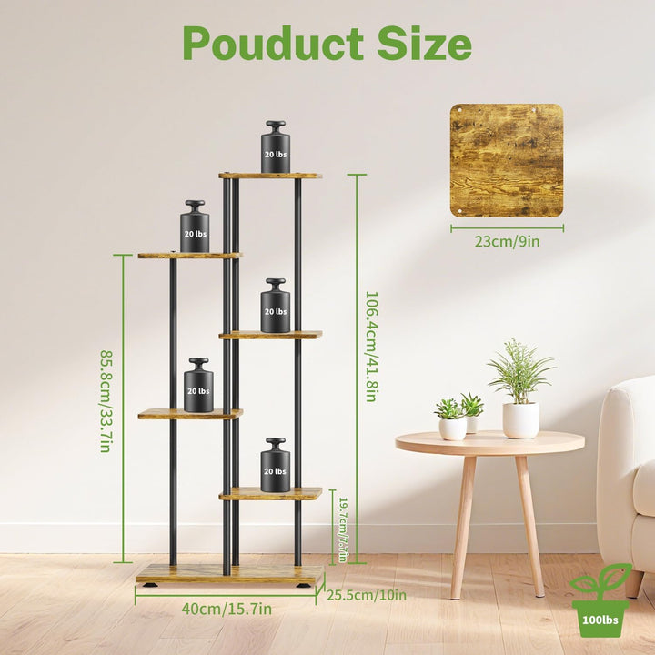 iDavosic.ly Pflanzenständer mit 5 Etagen, Blumenständer für Draussen Plant Stand Indoor Outdoor, Pfl