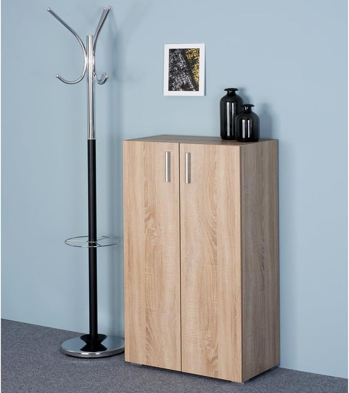 Casaria® Kommode mit 2 Türen 115,5x60x30cm Holz Modern höhenverstellbarer Einlegeboden Schlafzimmer