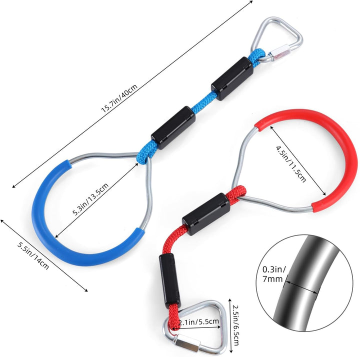 PELLOR Kinder Klettern Ringe, Multifunktions Turnringe, Multifunktions Trapeze Schaukel mit Kunststo