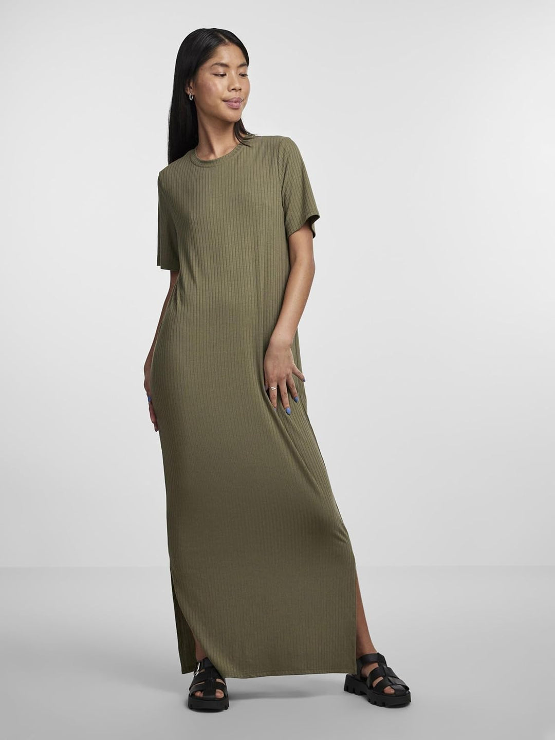 PIECES Female Maxikleid PCKYLIE L Deep Lichen Green, L Deep Lichen Green