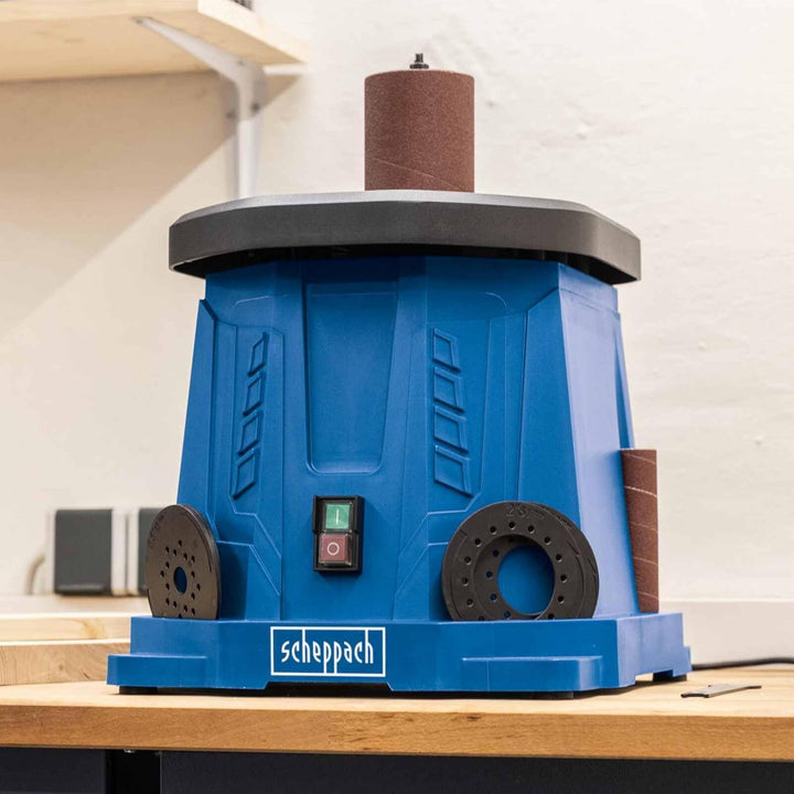Scheppach Oszillierender Spindelschleifer OSM100 | 450W Leistung | Osz.-Hub 16 mm | inkl. 6x Schleif