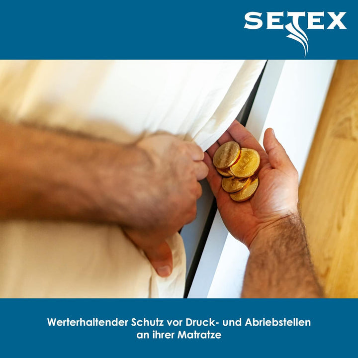 Setex - Matratzenunterlage Classic mit Noppen 140x200cm - Rutschfester Matratzenschoner zum Auflegen
