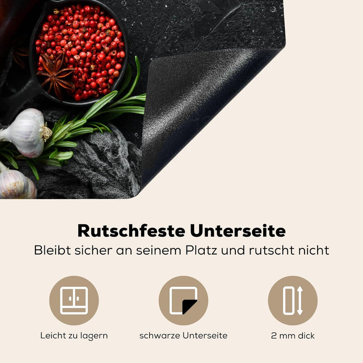 KitchenYeah© Herdabdeckplatte 59x51 cm Einteilig Küche Herdabdeckung Induktionsfeld Ceranfeld Herdab