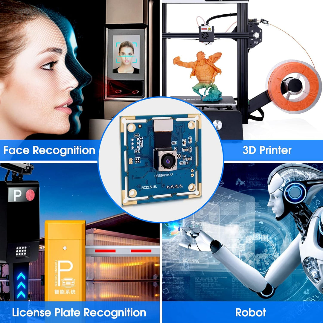 ELP 8MP USB Autofokus-Kamera für Computer und 3D-Drucker, Full HD 2448P, Lightburn Cam