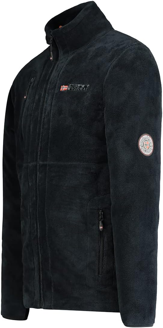 Geographical Norway Fleecejacke für Herren Schwarz XL, XL Schwarz