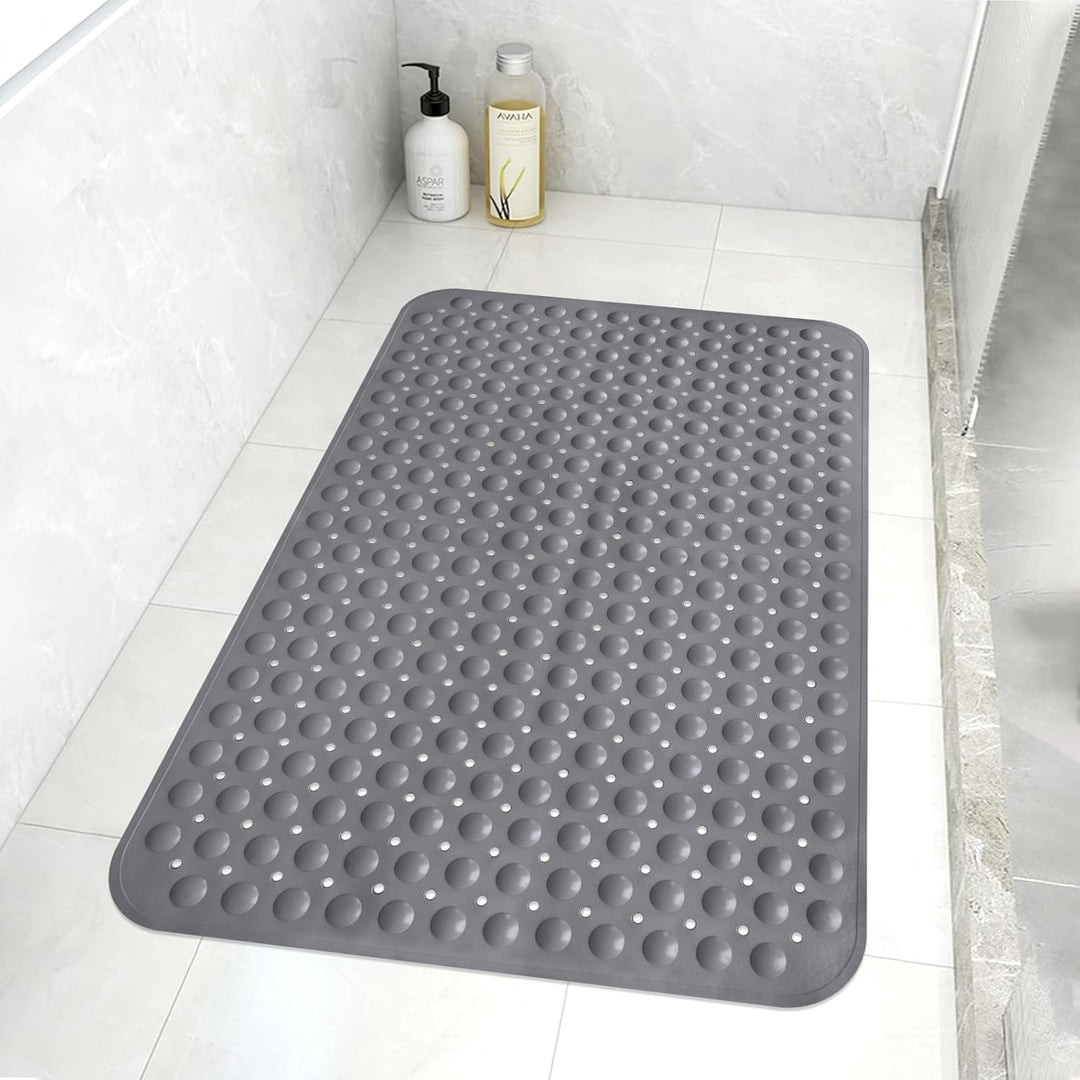 Mofonky Gross Duschmatte rutschfest 60x90cm: Weich TPE Duscheinlage mit Ablauflöchern und Saugnäpfen