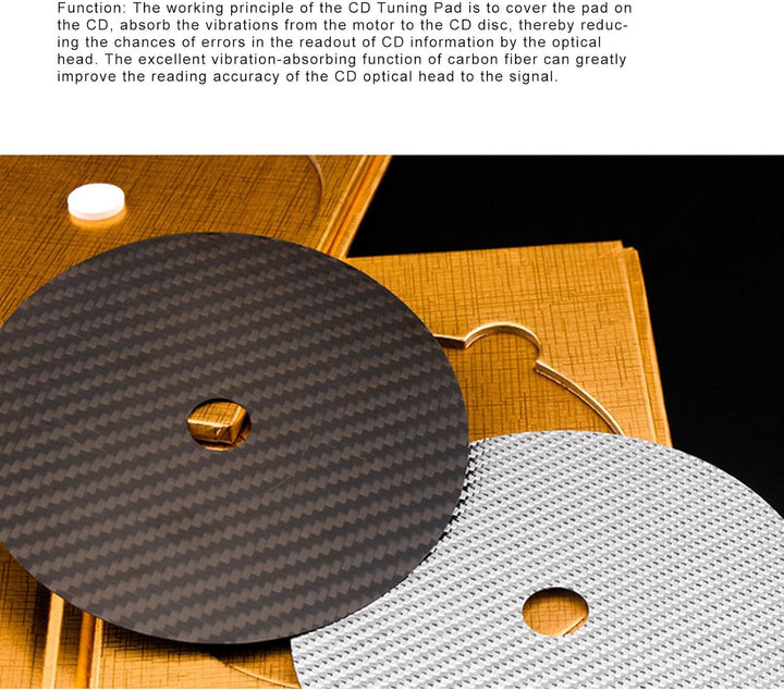 CD Stabilisator aus Kohlefaser, 0,2 Mm CD Tuning Pad mit Vibrationsdämpfung, Vibrationsdämpfung, HiF