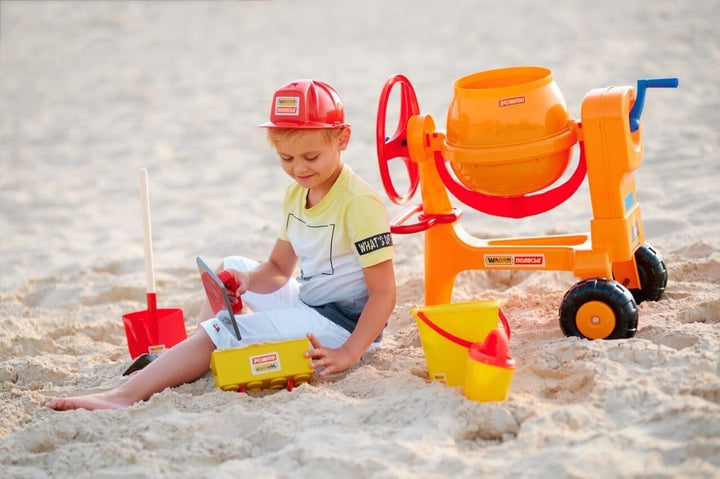 Wader Quality Toys Mischmaschine mit Baustellenset 8-TLG. (im Karton)