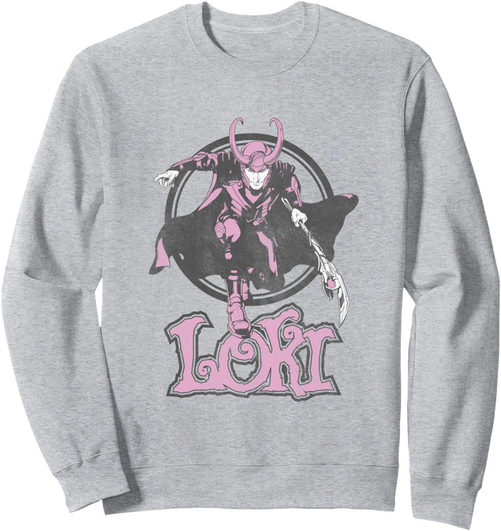 Marvel Loki Retro Pink Hue Stance Portrait Sweatshirt