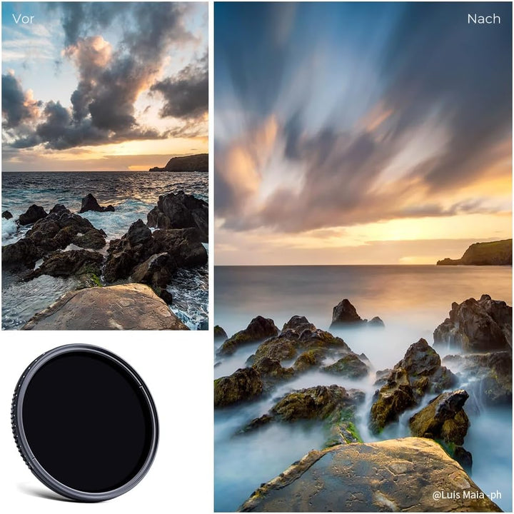 K&F Concept Nano-D Serie 46mm ND Filter ND8-2000 Variabler Graufilter (3-11 Blendenstufen), 46mm