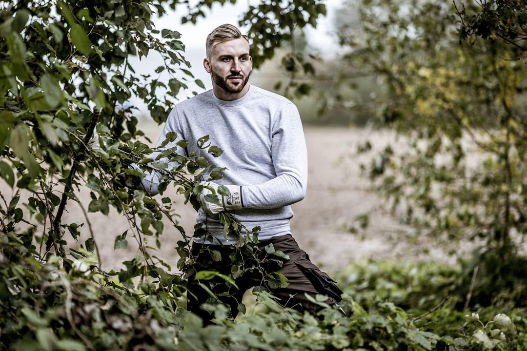 Nitras Motion TEX Light 7015 Arbeits-Pullover - Leichter Baumwoll-Pulli - Sweater für die Arbeit M H