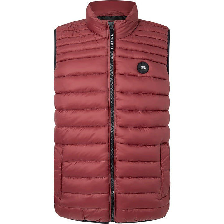 Pepe Jeans Herren Balle Gillet Puffer Weste L Rot (Burgundy), L Rot (Burgundy)