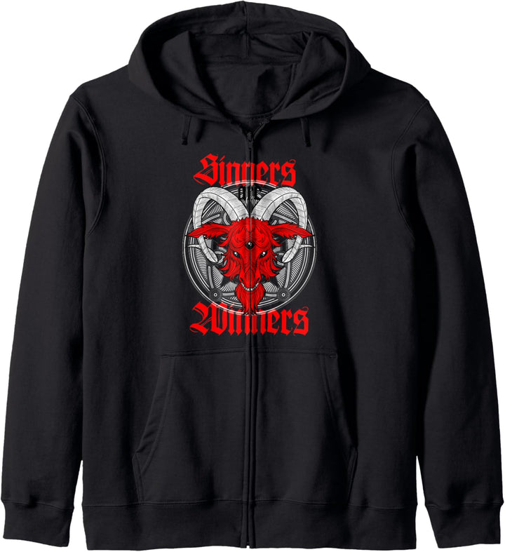 Sinners are Winners Sünder sind Gewinner des Baphomet-Kults Kapuzenjacke