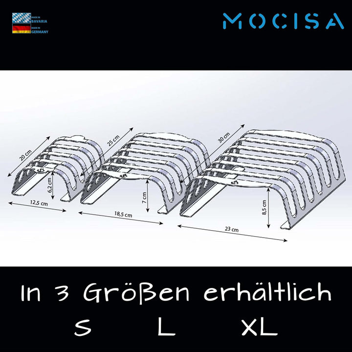 Rib-Rack Size L (5er) | Rippchenhalter mit Griffen | Das Profi-Tool zum Rippchen-Grillen | Edelstahl