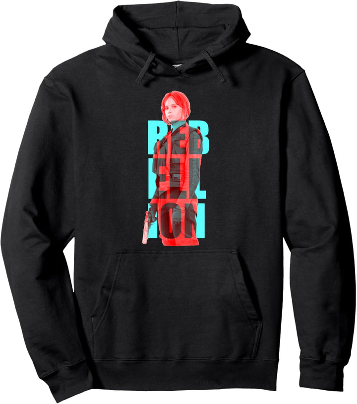 Star Wars Rogue One Jyn Rebellion Font Pullover Hoodie