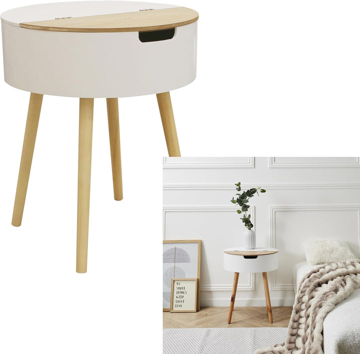 HOME DECO FACTORY Tabelle, Beige/Weiss, One Size, HD3864