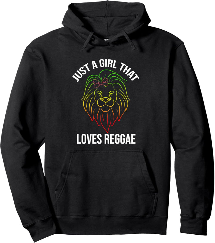 Nur ein Mädchen, das Reggae Rasta liebt Pullover Hoodie