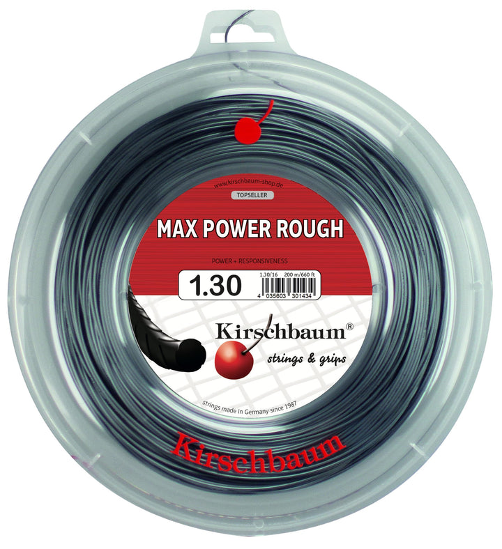 Kirschbaum Max Power Rough Reel Tennis String-Grey 200m, 200m