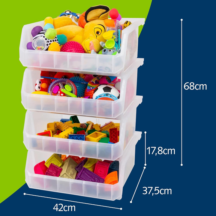 Kunststoffbehälter zur Organisation und Aufbewahrung, für Schrank, Küche, Büro, Garage oder Speiseka