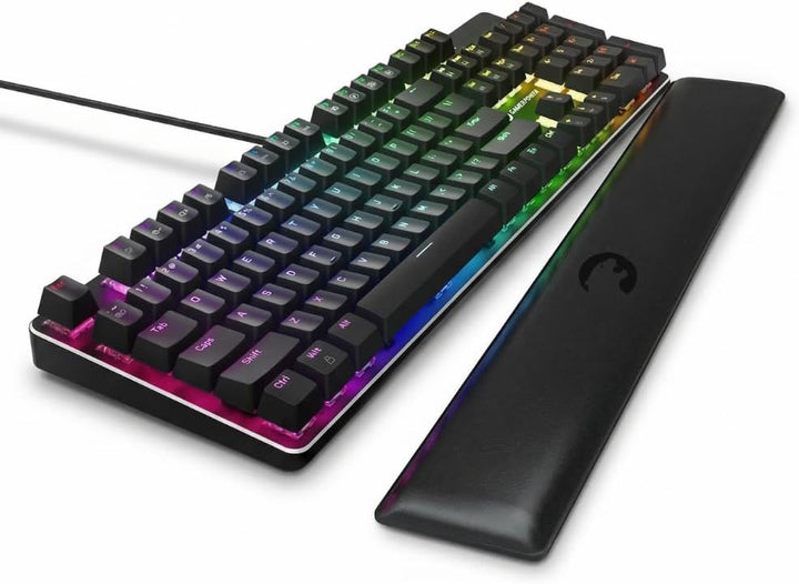 GAMEPOWER Ogre RGB Gaming Tastatur, Blue Switch Mechanical Keyboard, QWERTZ DE-Layout, mit Handgelen