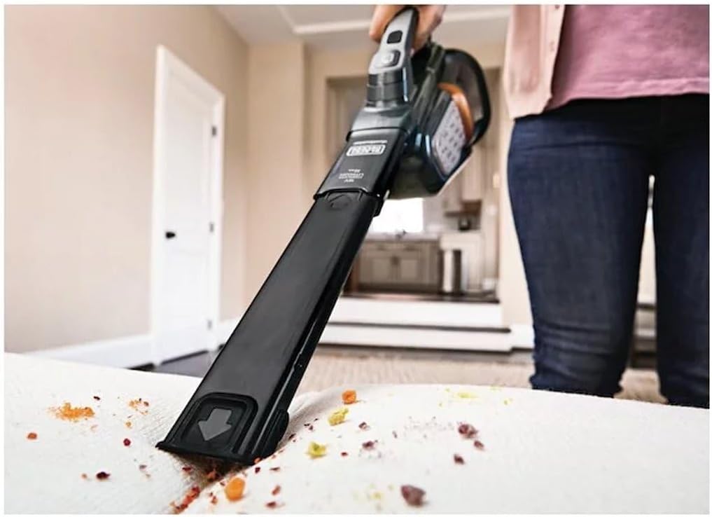 Black+Decker 36 Wh / 18 V Akku-Handstaubsauger Dustbuster Smart tech (mit Cyclonic Action &amp; zwei Sau