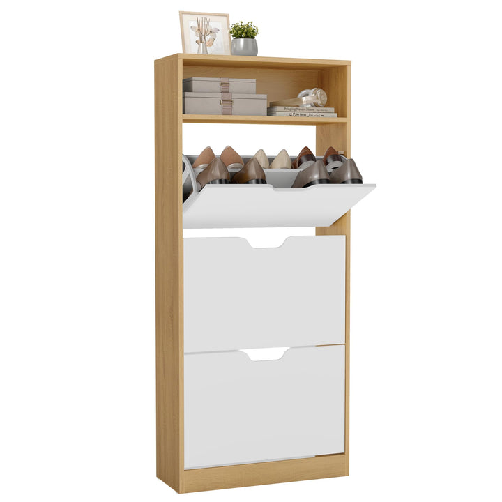 VASAGLE Custos Kollektion - Schuhschrank, Schuhkipper, Schuhaufbewahrung, offenes Fach, Trennwand ve