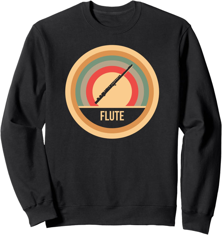Retro Vintage Querflöte Geschenk für Flötisten Sweatshirt