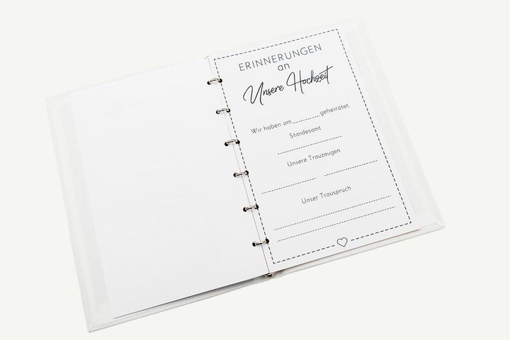 Hochzeitideal Stammbuch der Familie 'Arrow' Leinen dunkelgrau